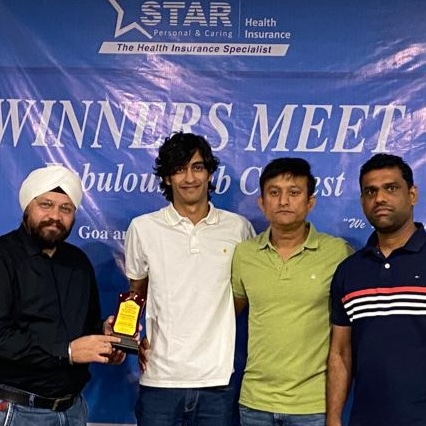 Star Health award at dandeli for CMD club qualification 