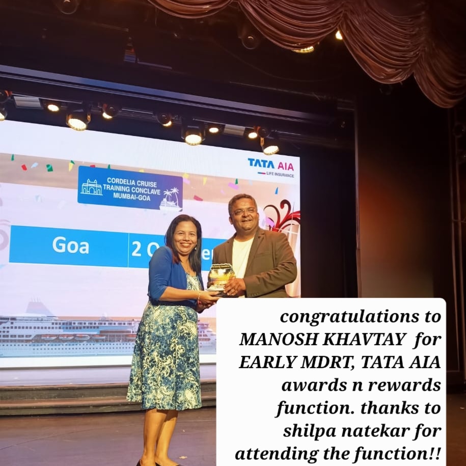 Tata awards on the cruise ship for manosh khavtay