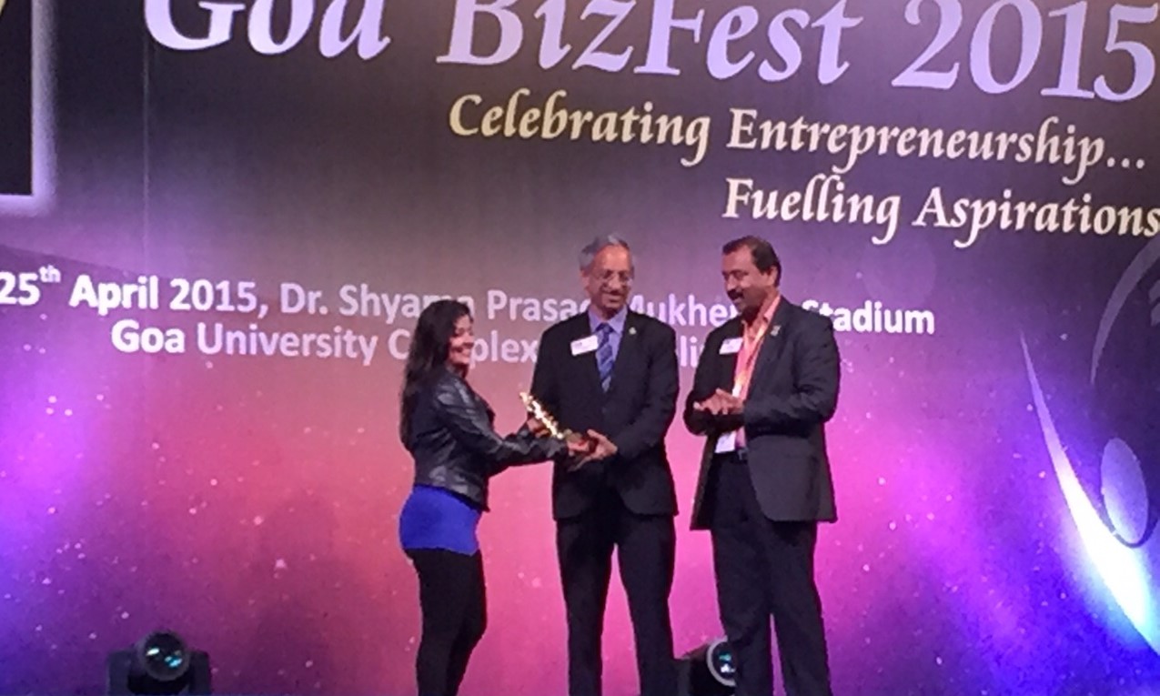 Highest referalls award at the Goa BizFest 25 April 2015