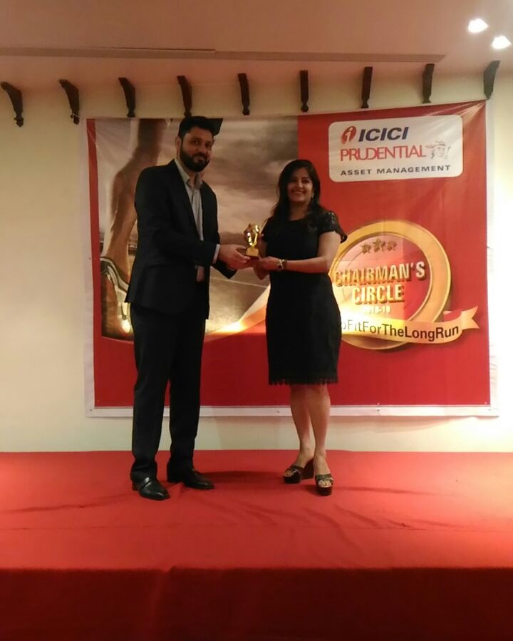 ICICI award for being new performer in goa for the year 2019