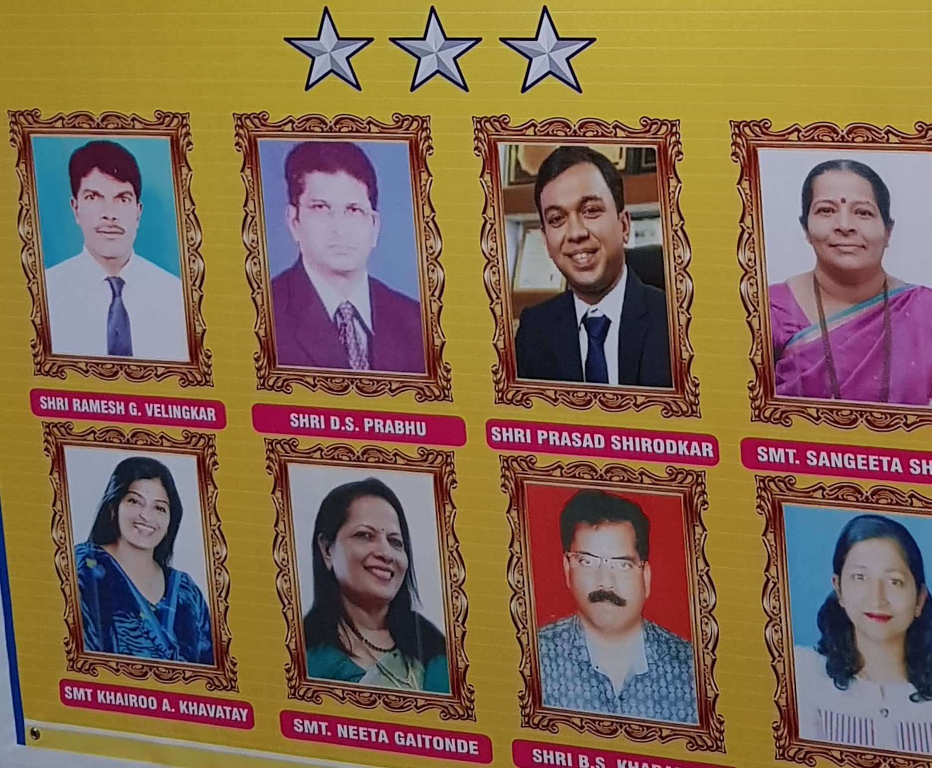 Shining stars of lic poster put up at the lic division office goa in the year 2016