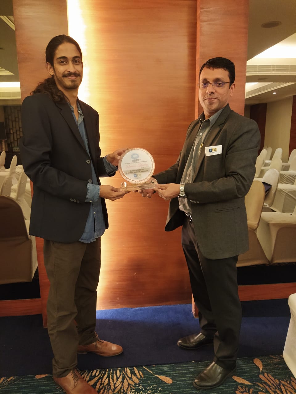 Joel Sir felicitating Khaiman Andani Khavtayin 2019-20