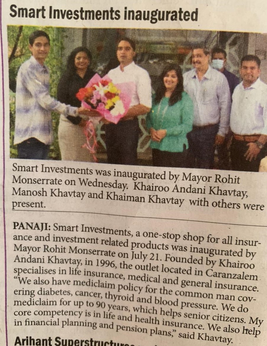 Smart Investment office inaugration News covered in the Newspaper