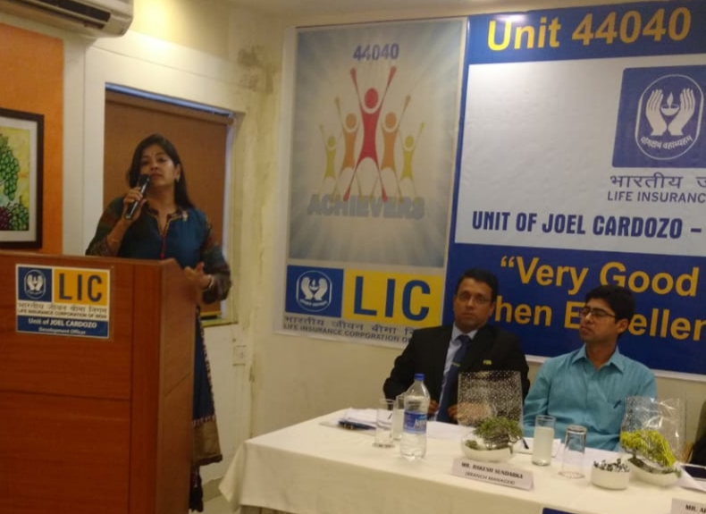 Speaker at the lic function at margao in 2014